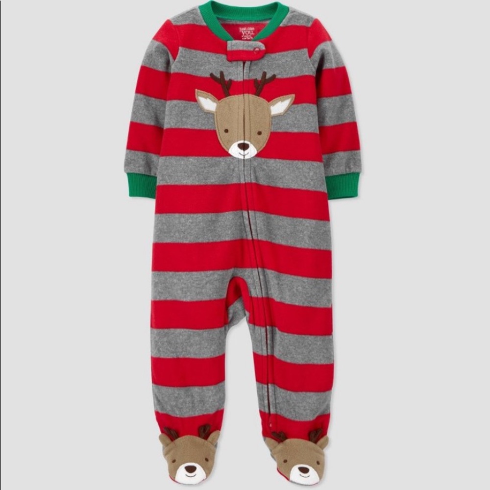 Reindeer stripped fleece